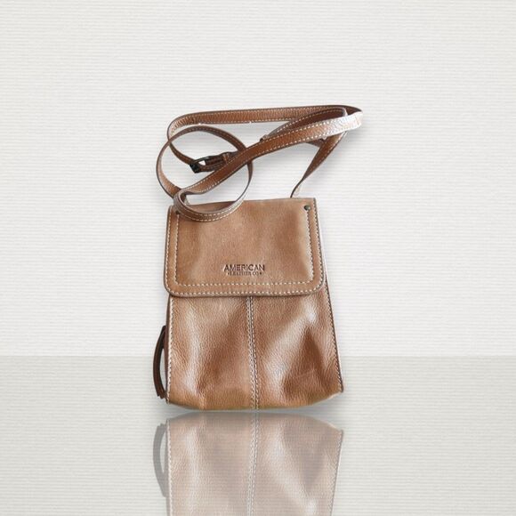 American Leather Co Handbags - American Leather Co. Kansas Café Latte Crossbody Bag